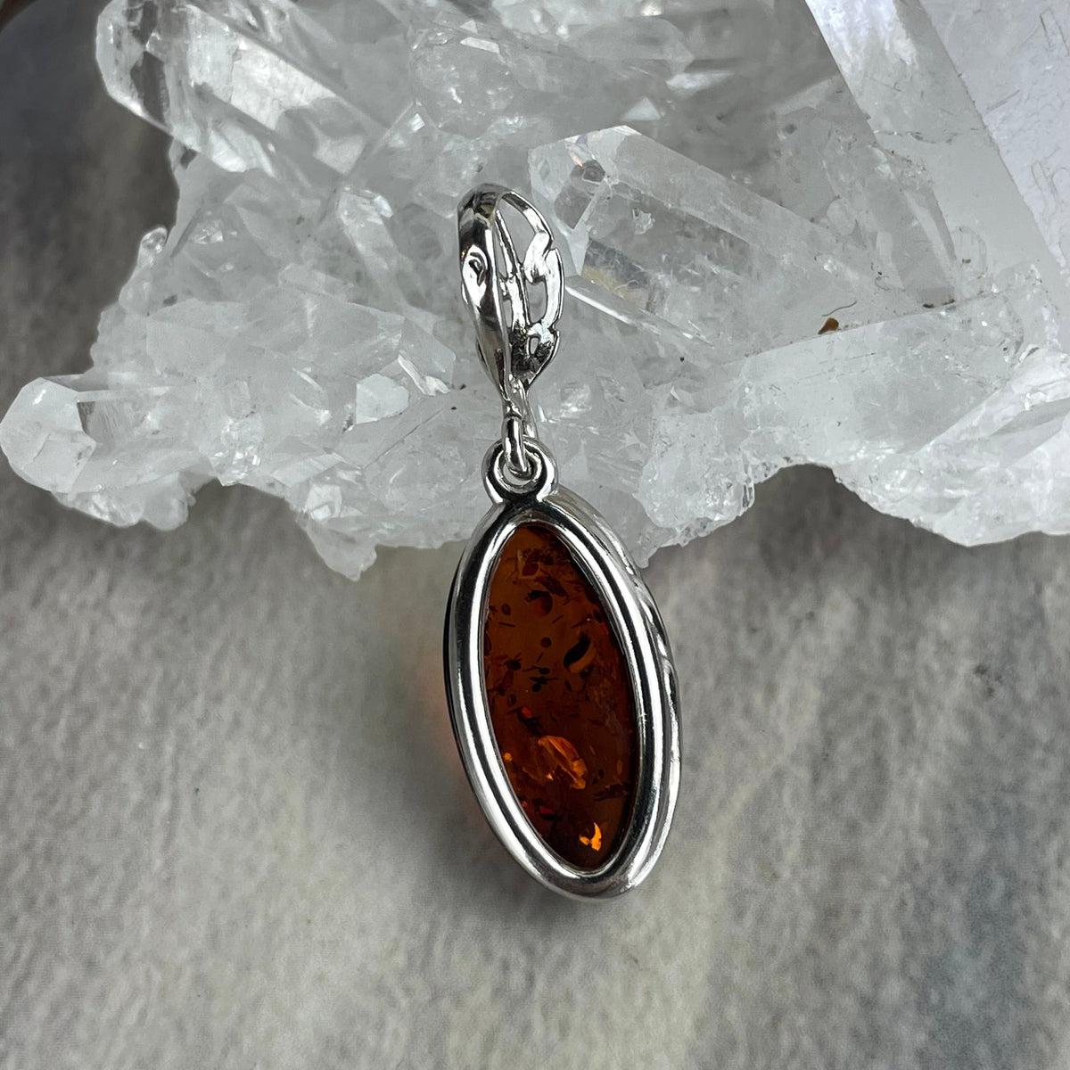 Amber In Sterling Silver