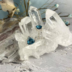 Swiss Blue Topaz Trillion Cut Stud Earrings