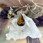 Teardrop Citrine Silver Pendant