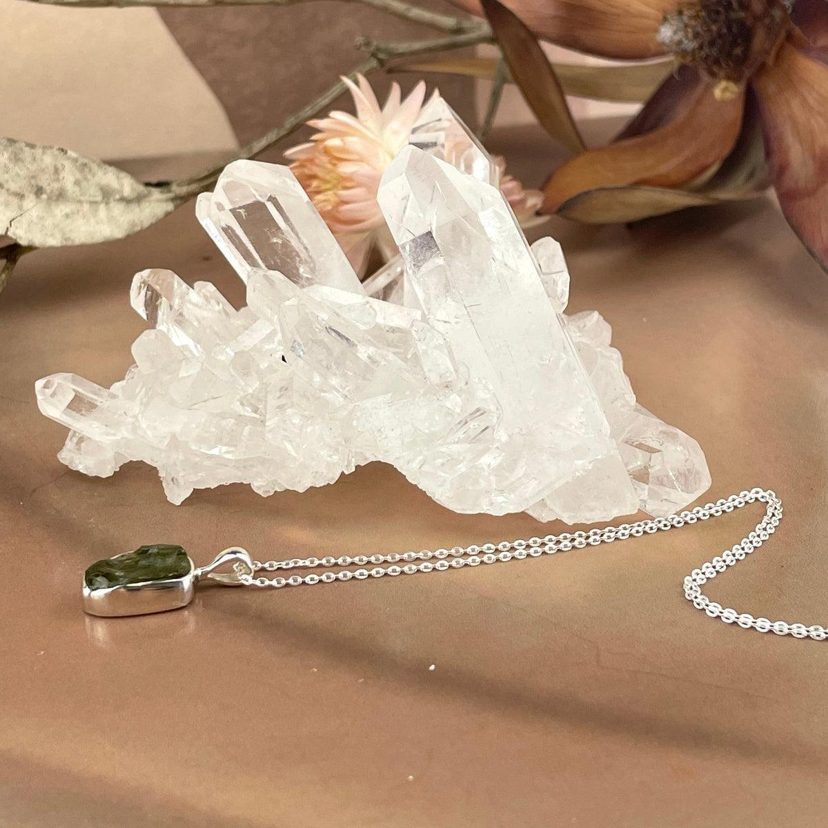 Moldavite Pendant And Chain