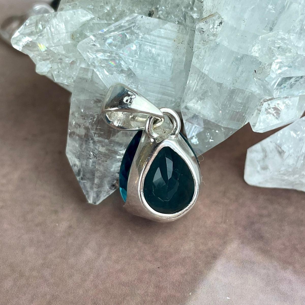 Teardrop Fluorite High Grade Pendant