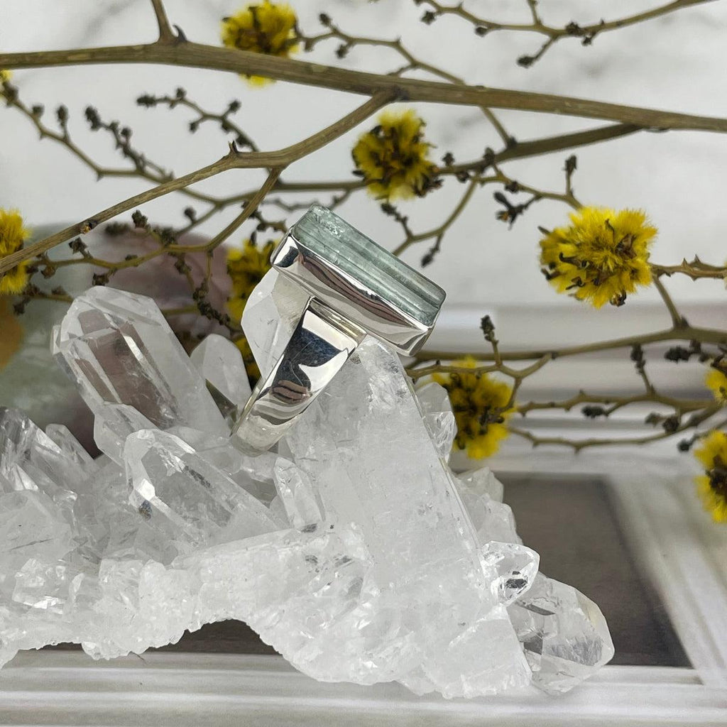 Light Blue Crystal Ring
