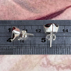 Garnet Trillion Stud Earrings