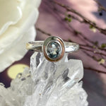 Oval Aquamarine Crystal Ring