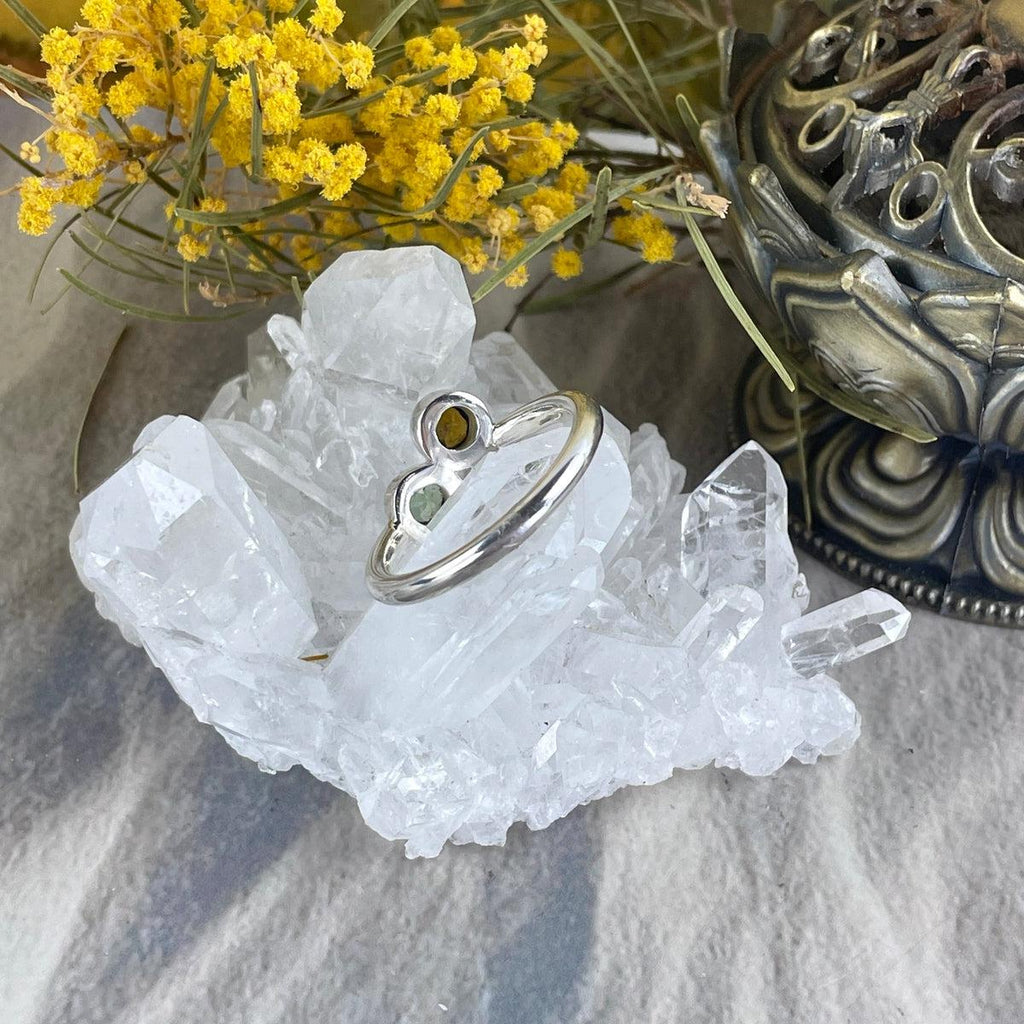 Green And Yellow Gemstone Ring