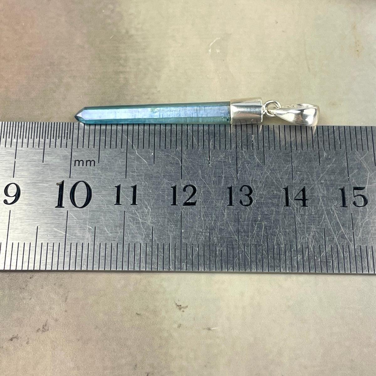 Blue Crystal Point Pendant