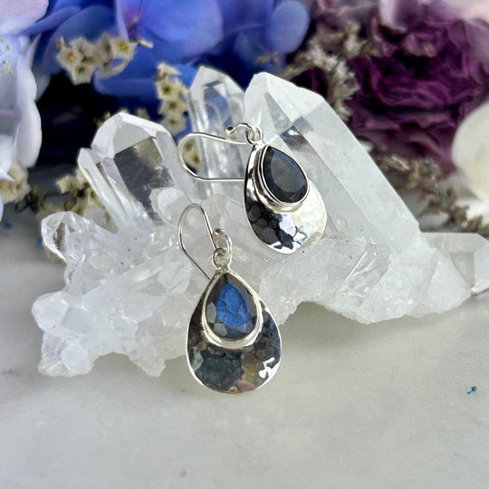 Labradorite Teardrop Earrings