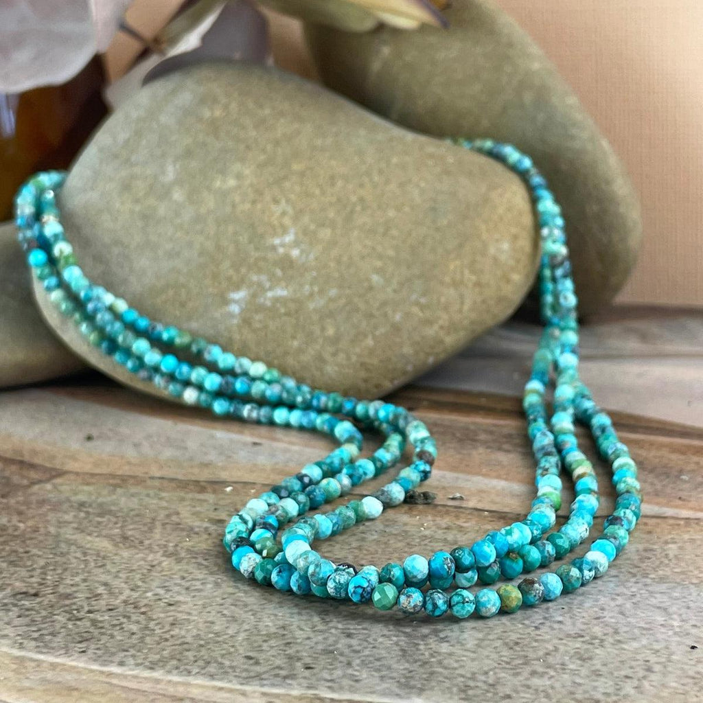 Turquoise Faceted Bead Necklace