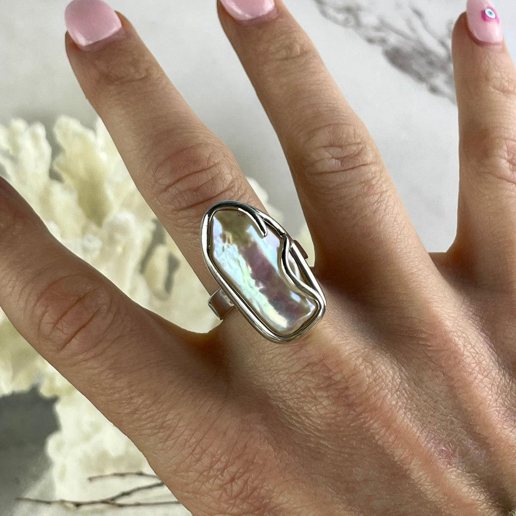 Pearl Baroque Adjustable Size Rings