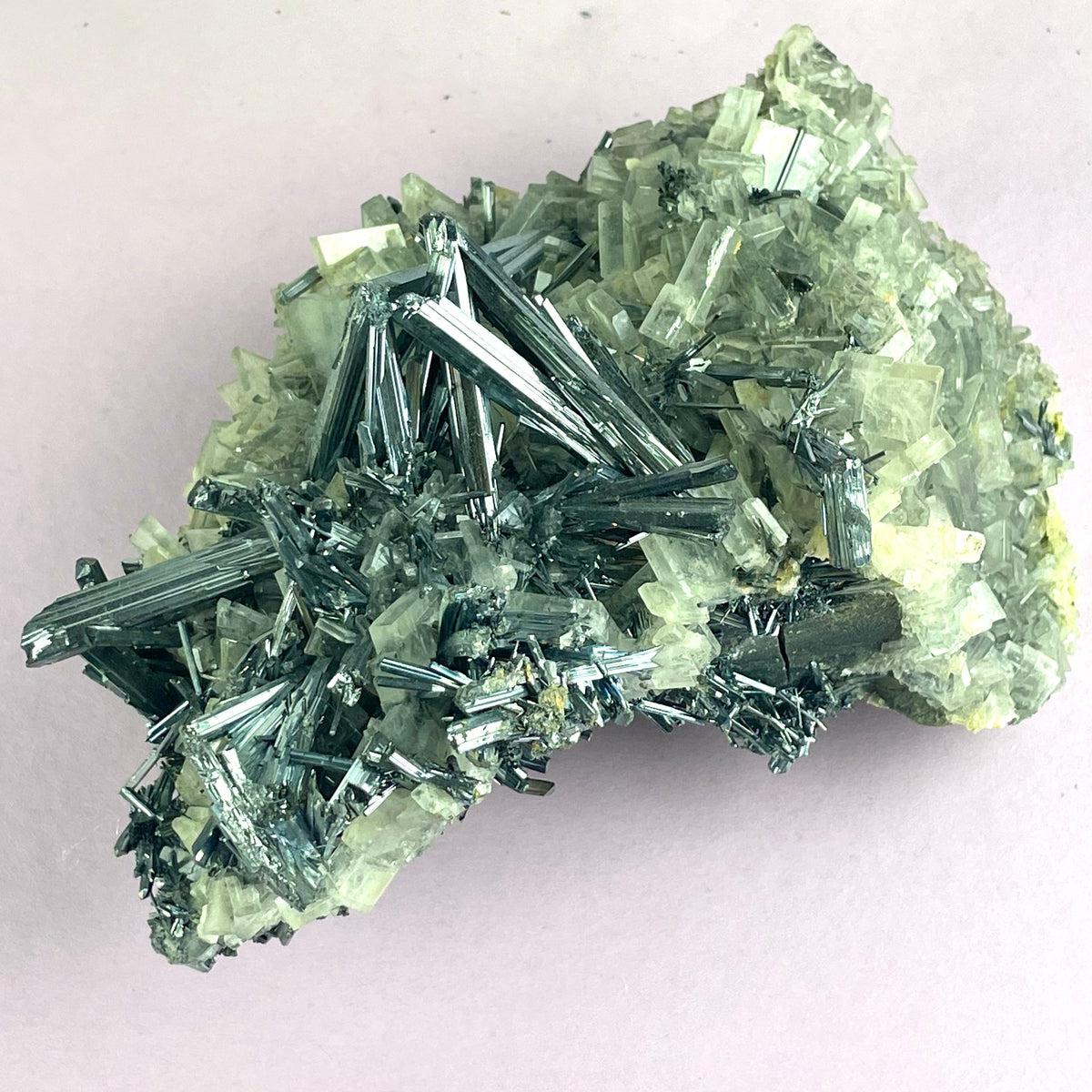Stibnite And Clear Quartz Crystal