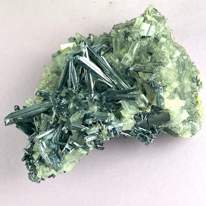 Stibnite And Clear Quartz Crystal
