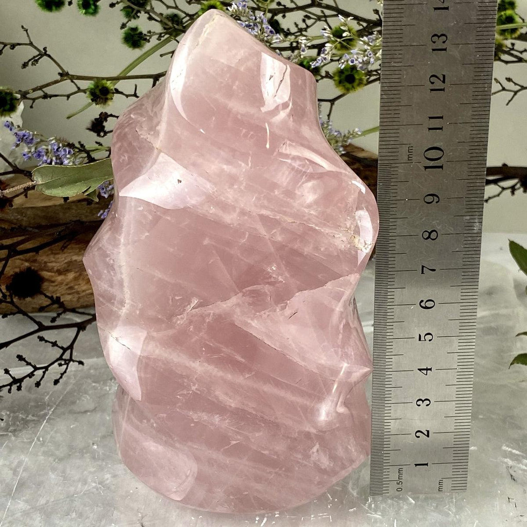 Rose Quartz Crystal Flames 12cm - 19cm