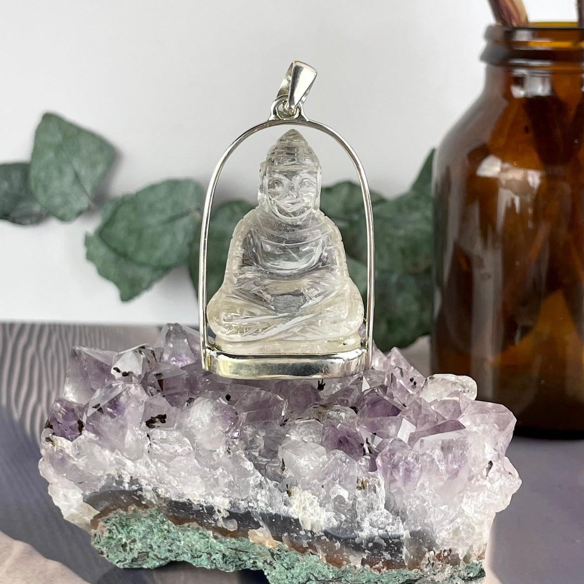 Hand Carved Crystal Buddha