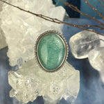 Oval Amazonite Silver Ring