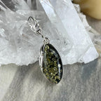 Baltic Green Amber Silver Pendant