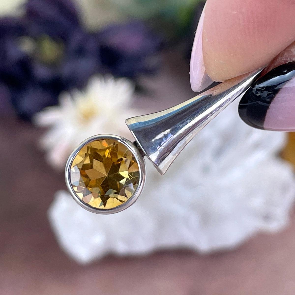 Citrine Sterling Silver Pendant