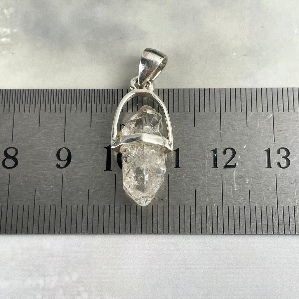 Double Terminated Raw Quartz Pendant