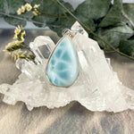 Pale Blue And White Crystal Pendant