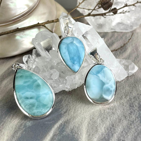 Larimar Assorted Shape Pendants