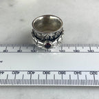 Garnet Sterling Silver Moveable Ring