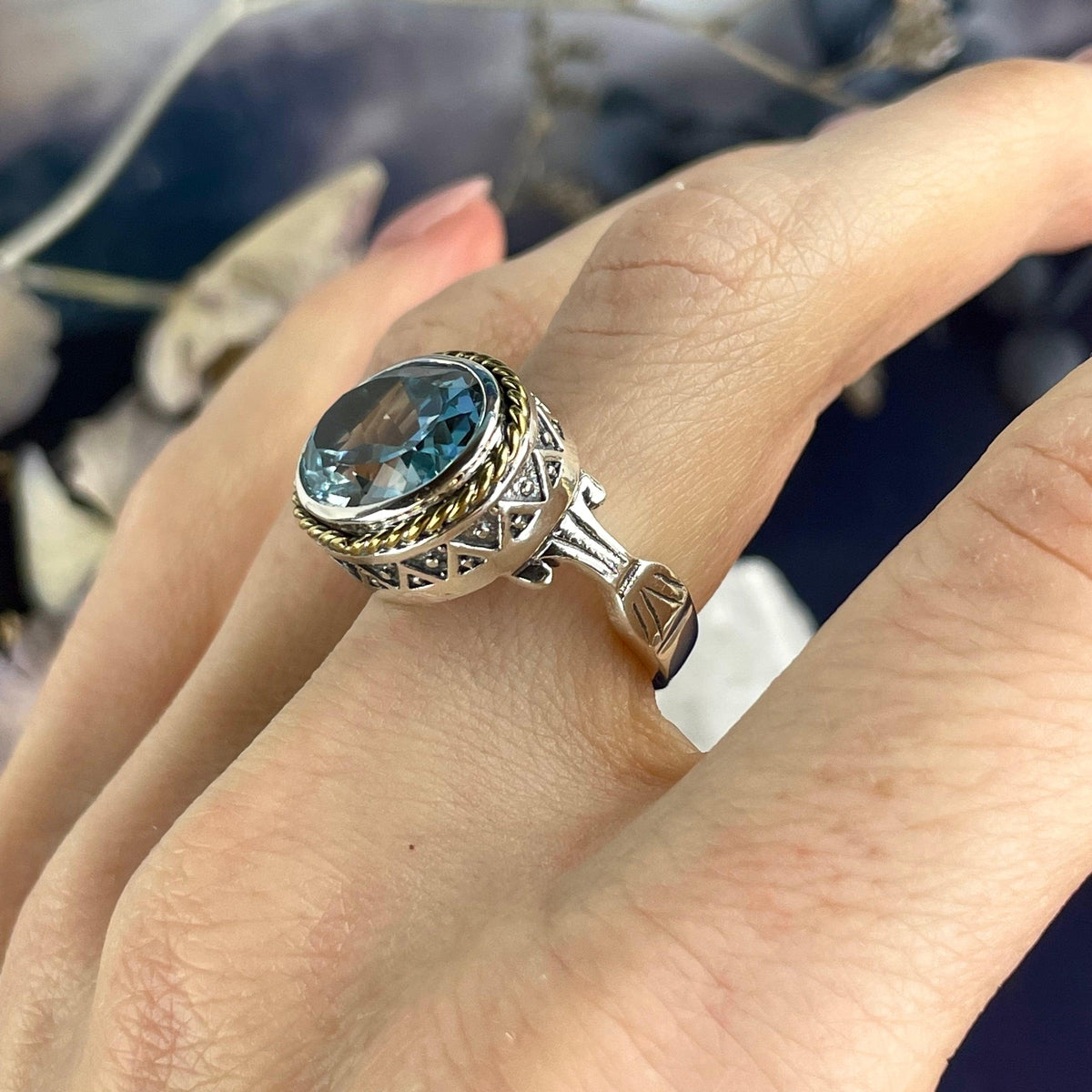 Queens Blue Topaz Ring