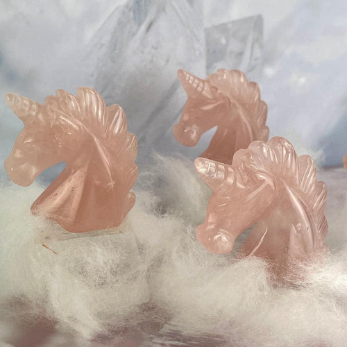 Rose Quartz Crystal Unicorn