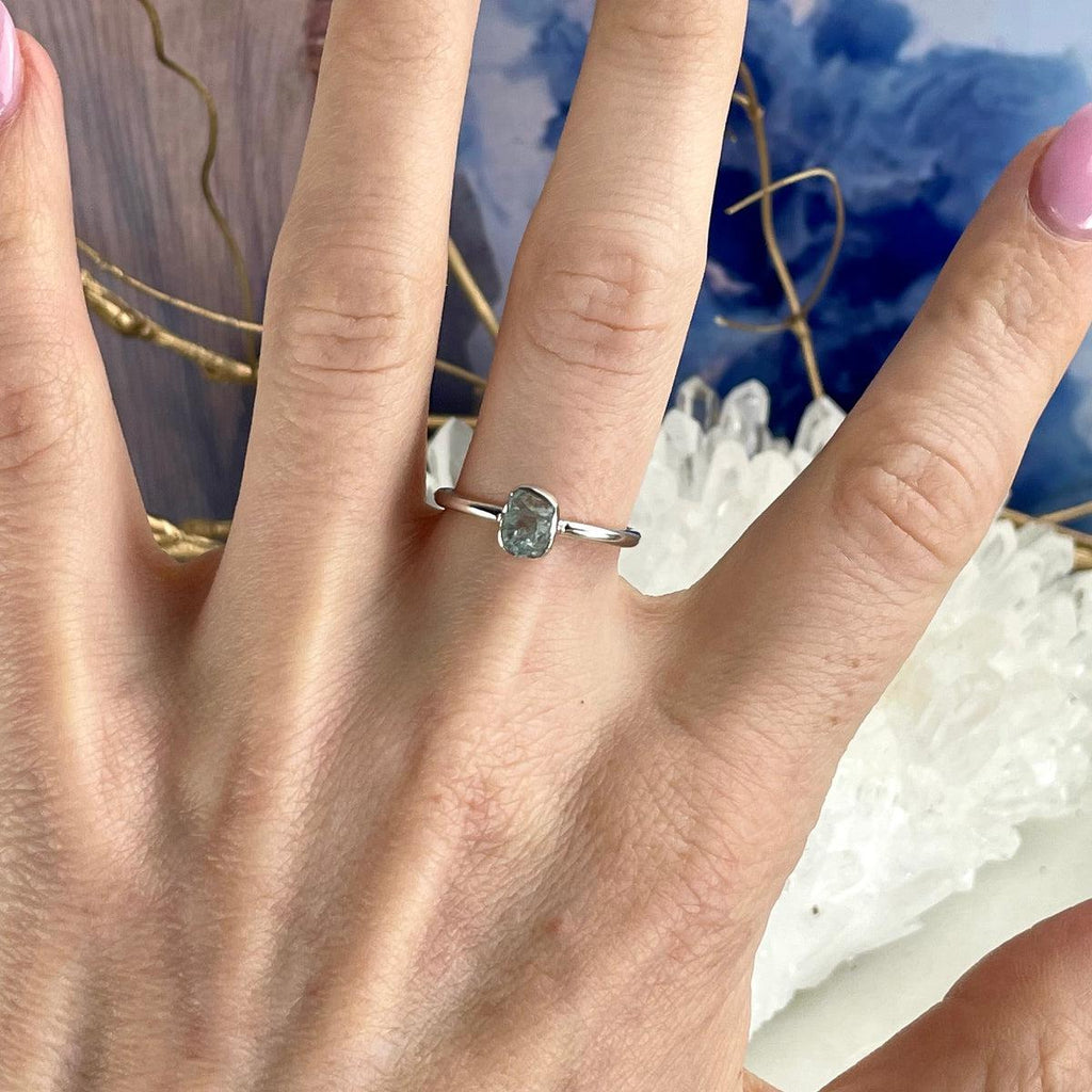 Sterling Silver Aquamarine Ring