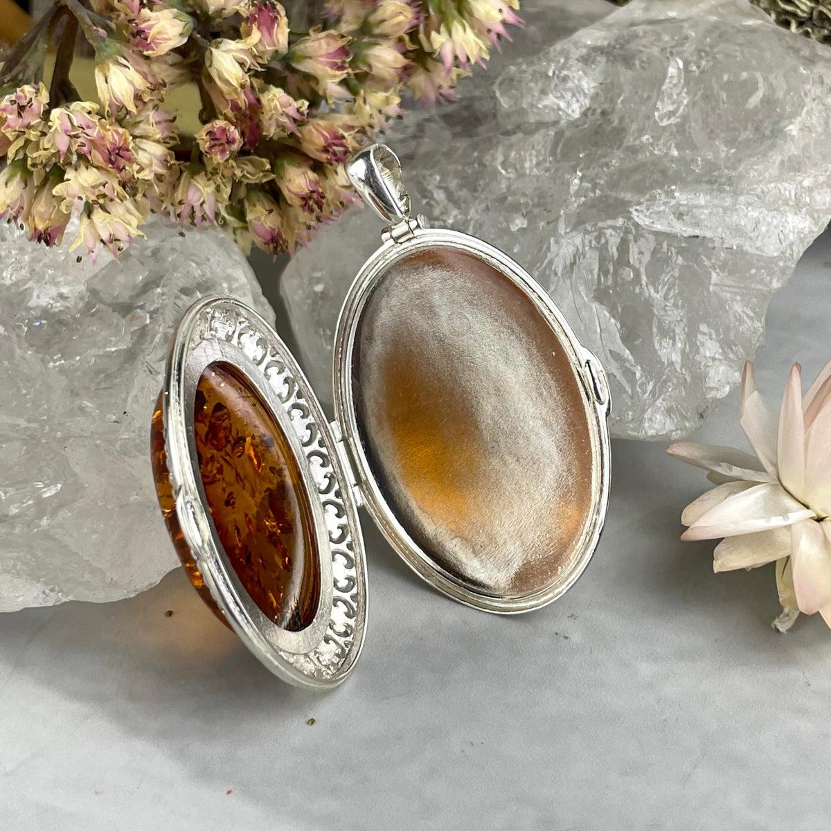 Baltic Amber Silver Locket