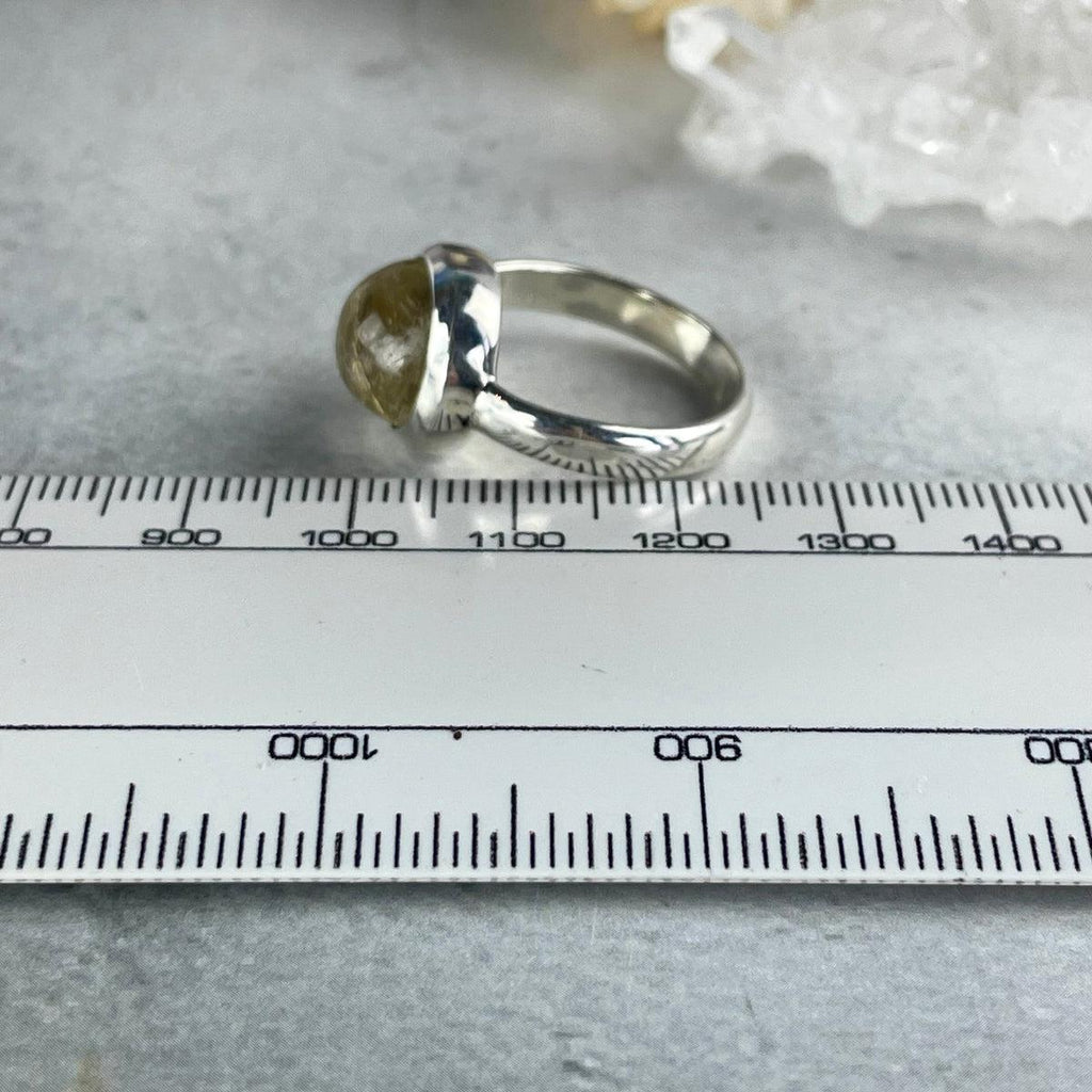 Rutile Quartz Round Ring