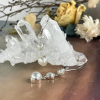 Pearl Sterling Silver Evening Earrings