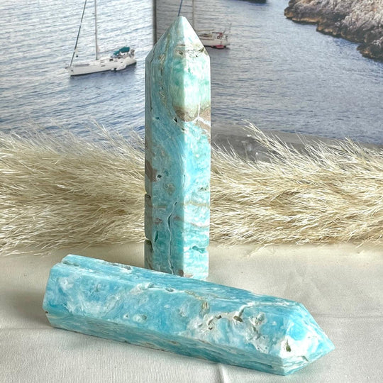 Caribbean Calcite Crystal Point 14cm