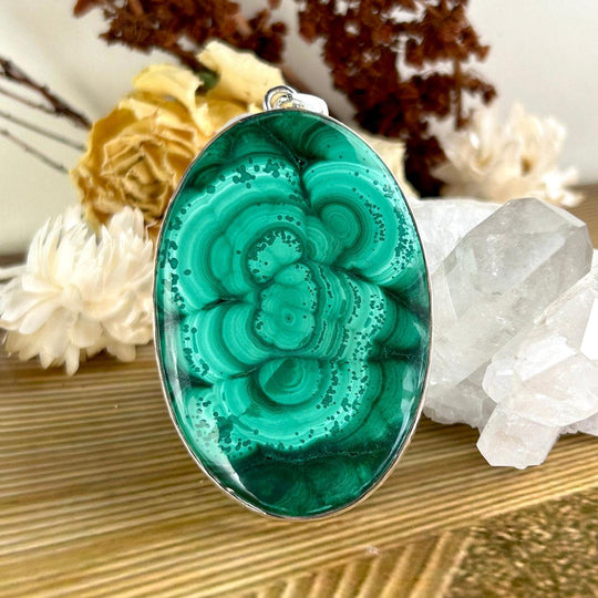 Malachite Oval Large Pendant