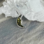 Green Amber Moon Pendant