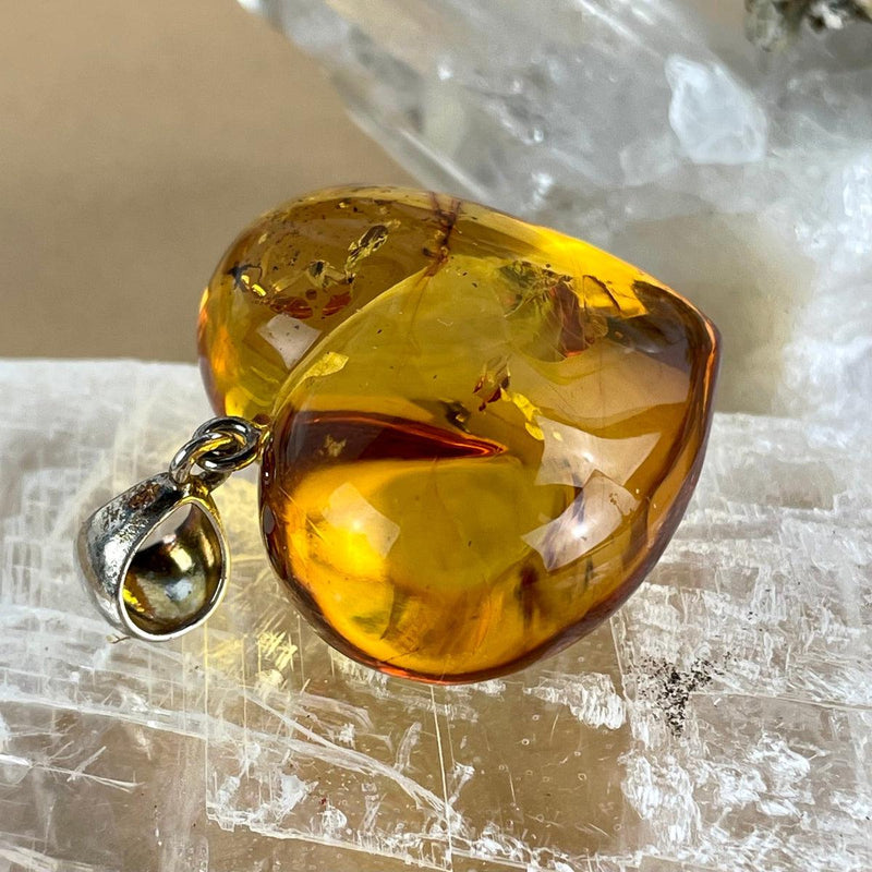 Authentic Amber Silver Pendant
