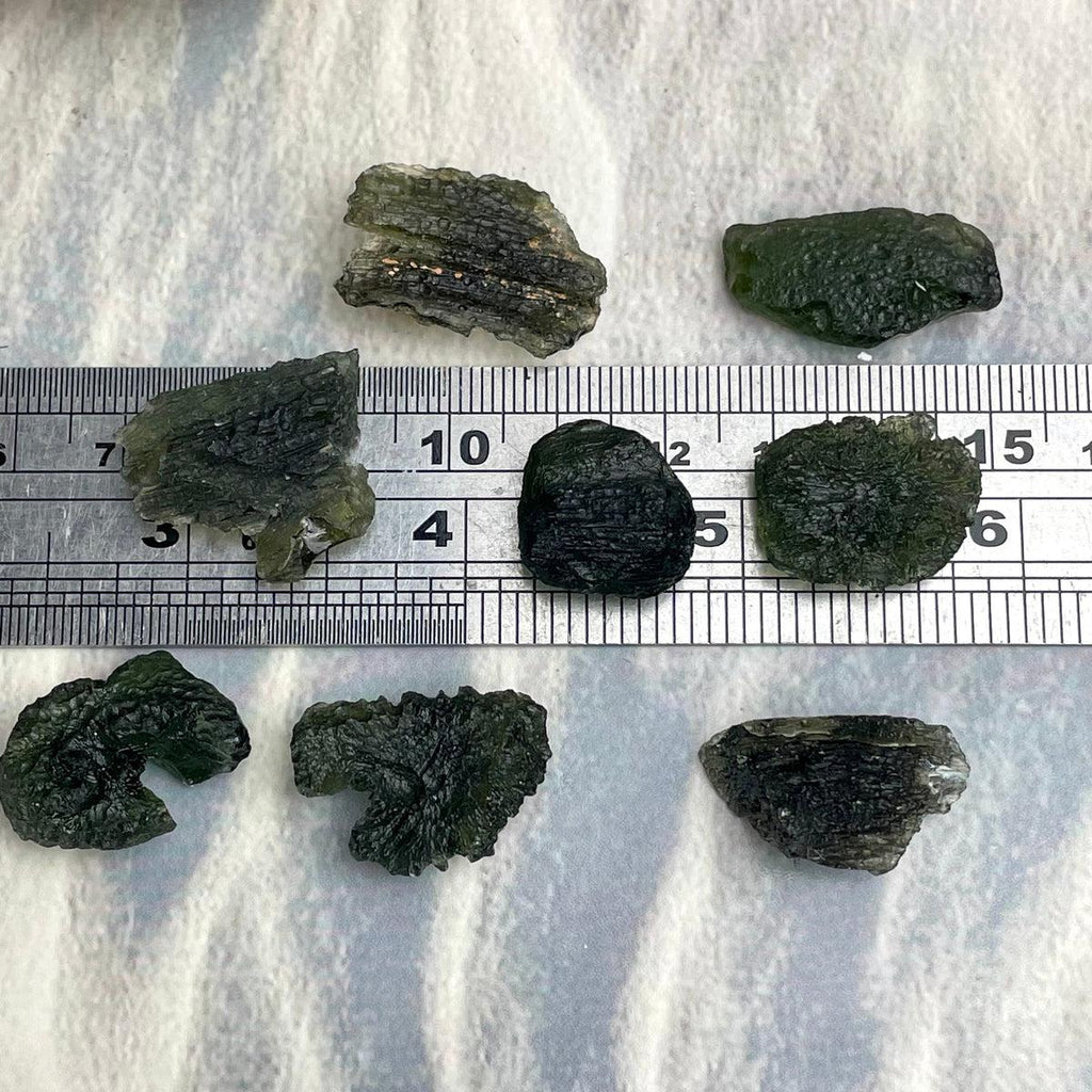 Authentic Moldavite Raw Pieces 2.6g-3.4g