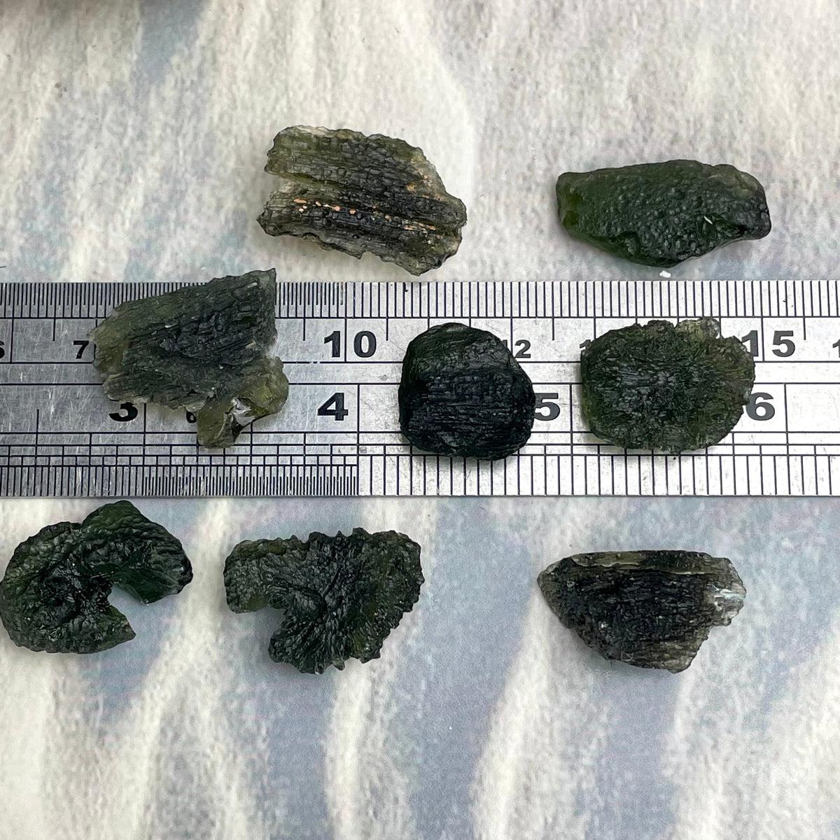 Authentic Moldavite Raw Pieces 2.6g-3.4g