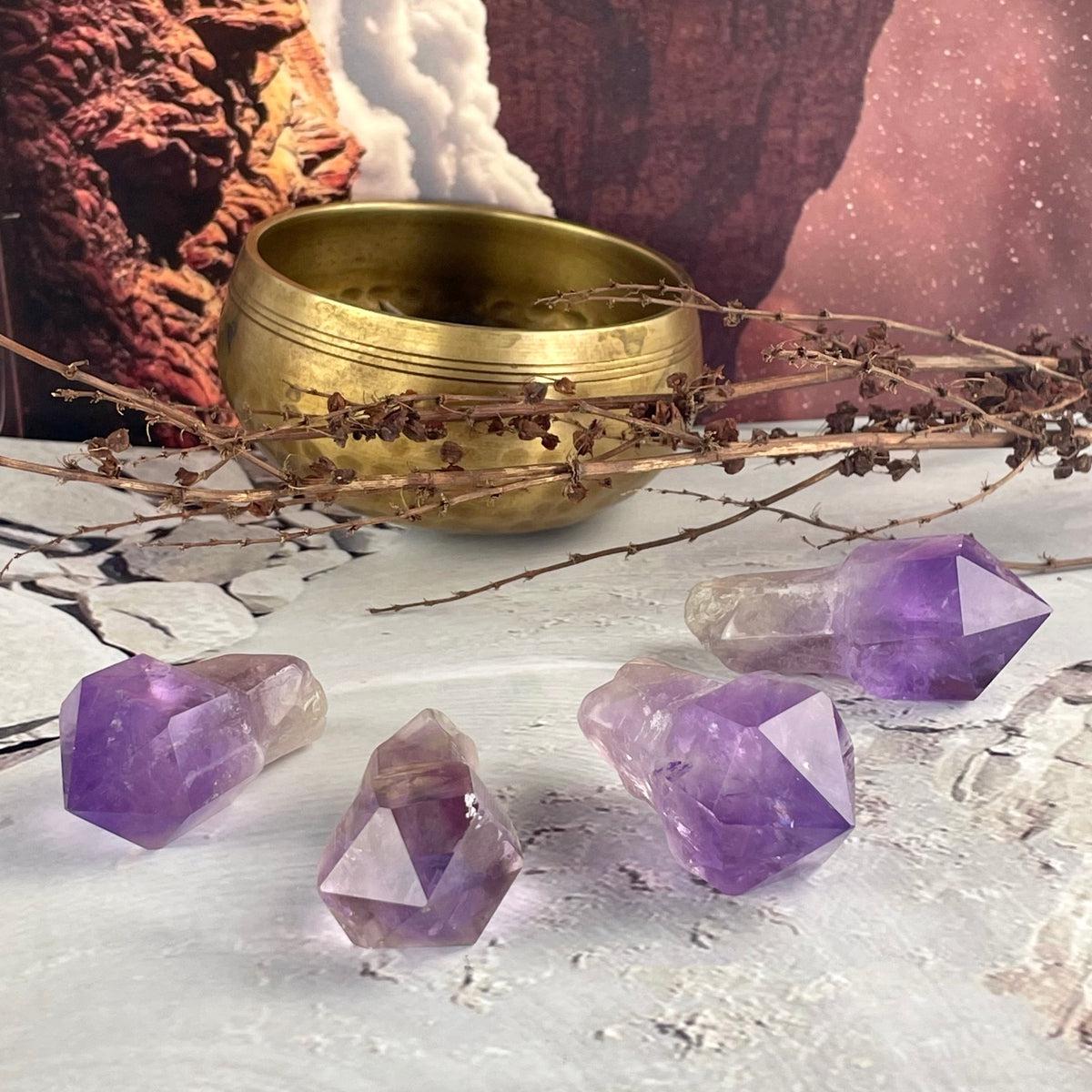 Semi Raw Amethyst Point