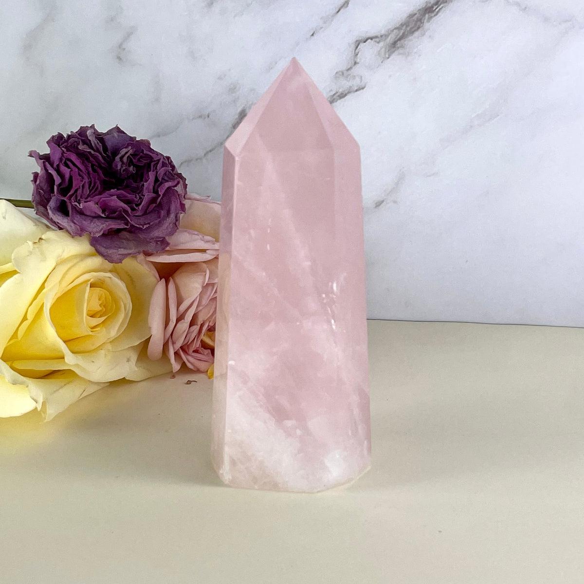 Rose Quartz Crystal Points 8.5cm-14.5cm