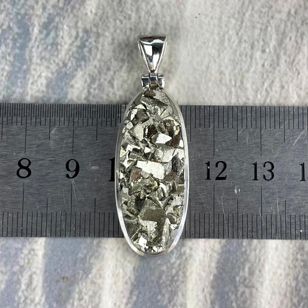 Pyrite Elongated Oval Pendant