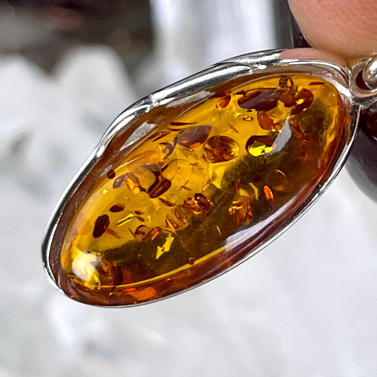 Baltic Amber Fine Silver Pendant
