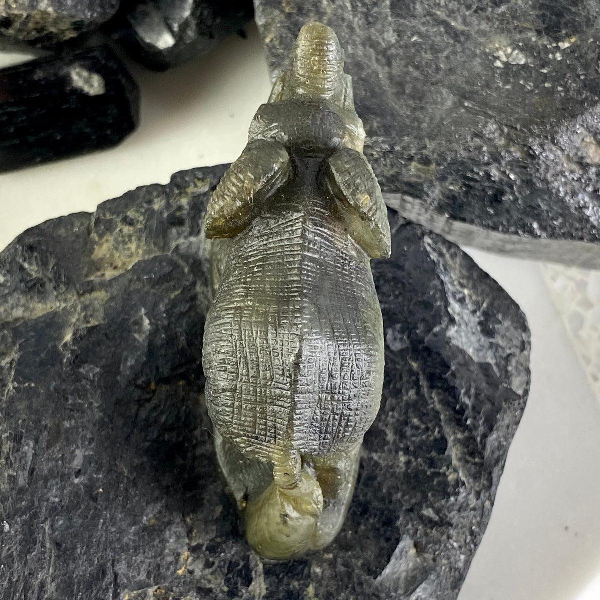 Labradorite Elephant Hand Carved Statue