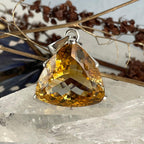 Trillion Cut Citrine Pendant