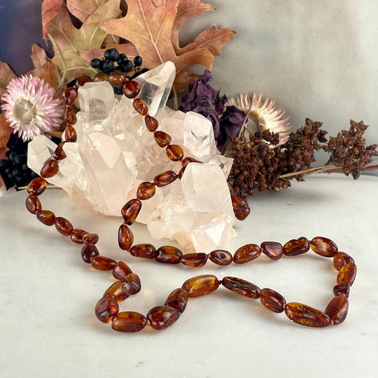 Baltic Amber Freeform Bead Necklace