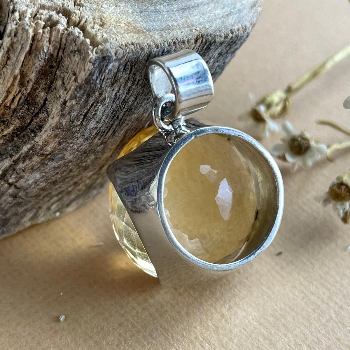 Silver Citrine Pendant