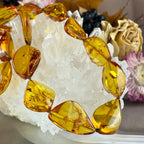 Yellow Amber Chunky Necklace