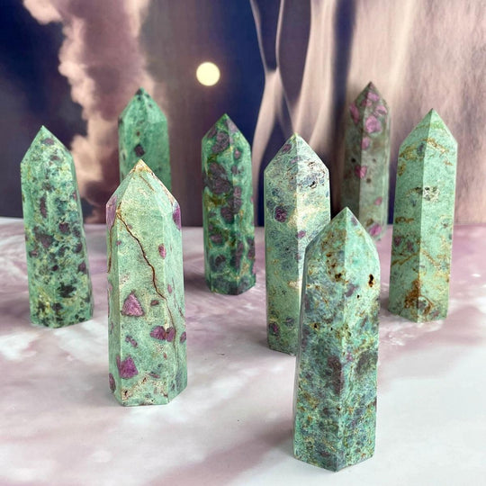 Ruby Fuchsite Crystal Points 9cm