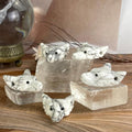 White Wolf Crystal Carving