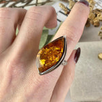 Wave Amber Ring