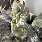 Labradorite Elephant Hand Carved Statue