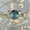 Round Blue Topaz Ring